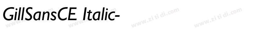 GillSansCE Italic字体转换